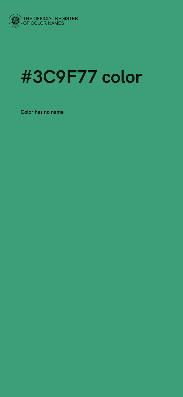 #3C9F77 color image