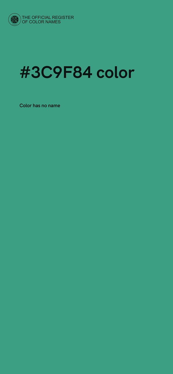 #3C9F84 color image