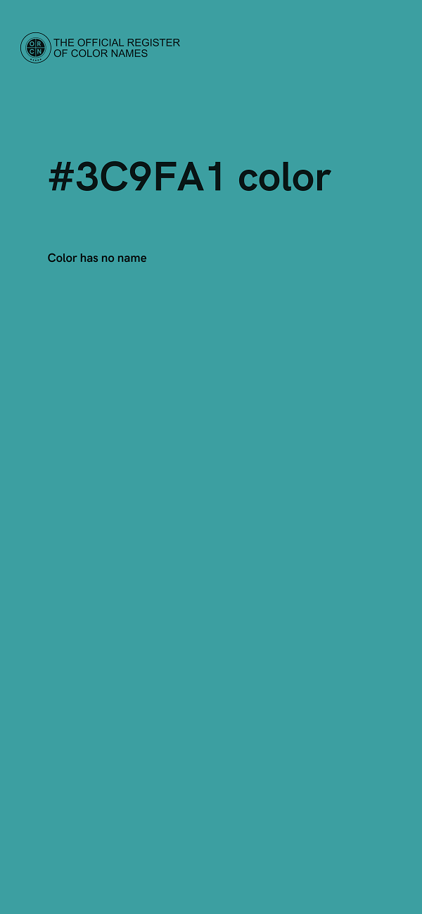 #3C9FA1 color image