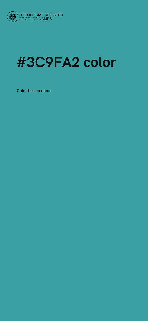 #3C9FA2 color image