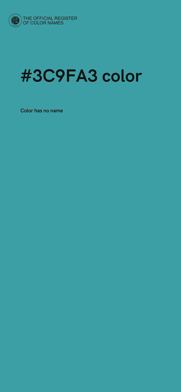#3C9FA3 color image