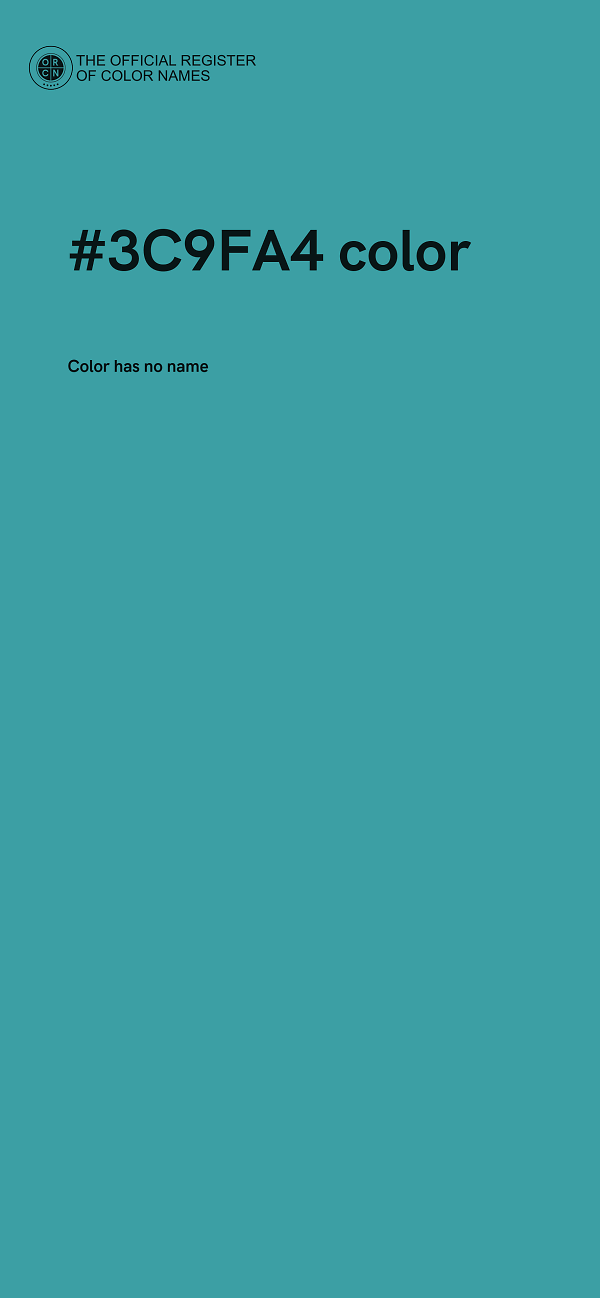 #3C9FA4 color image