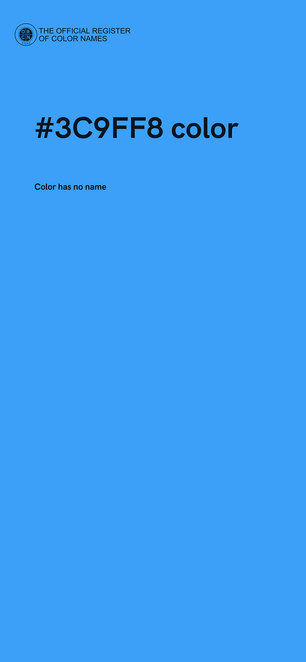 #3C9FF8 color image