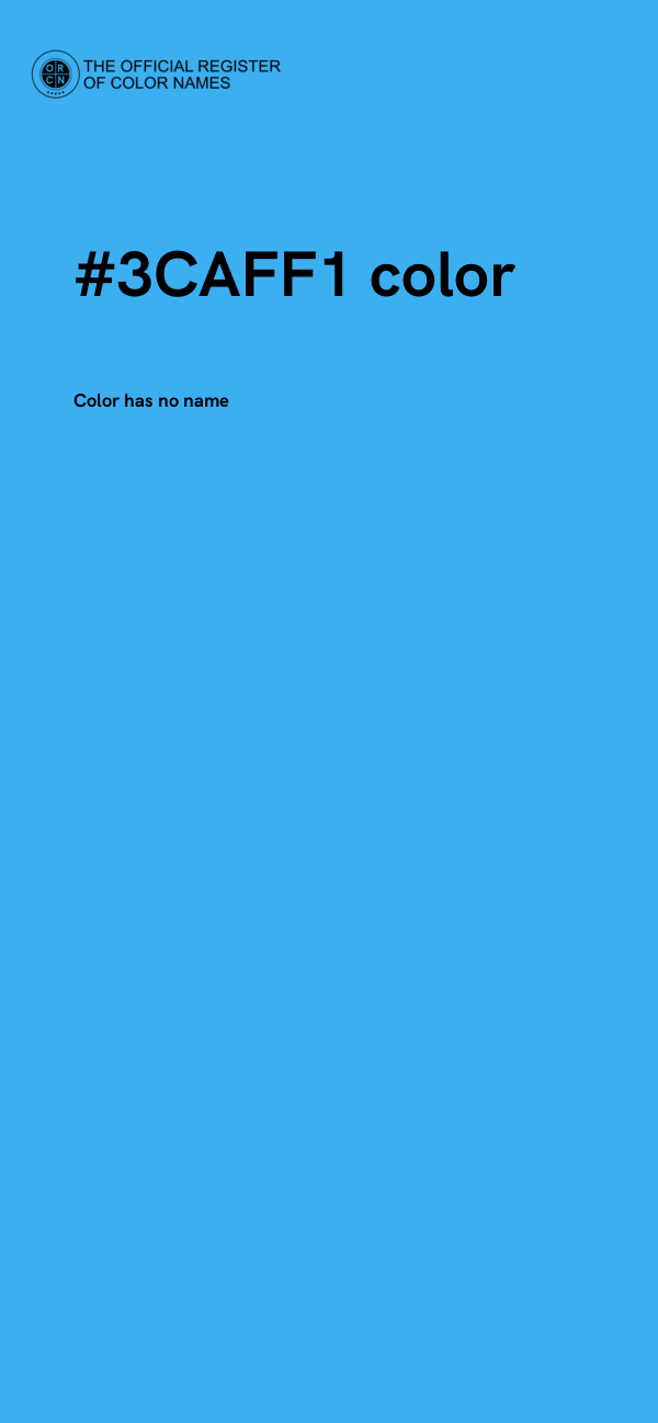 #3CAFF1 color image