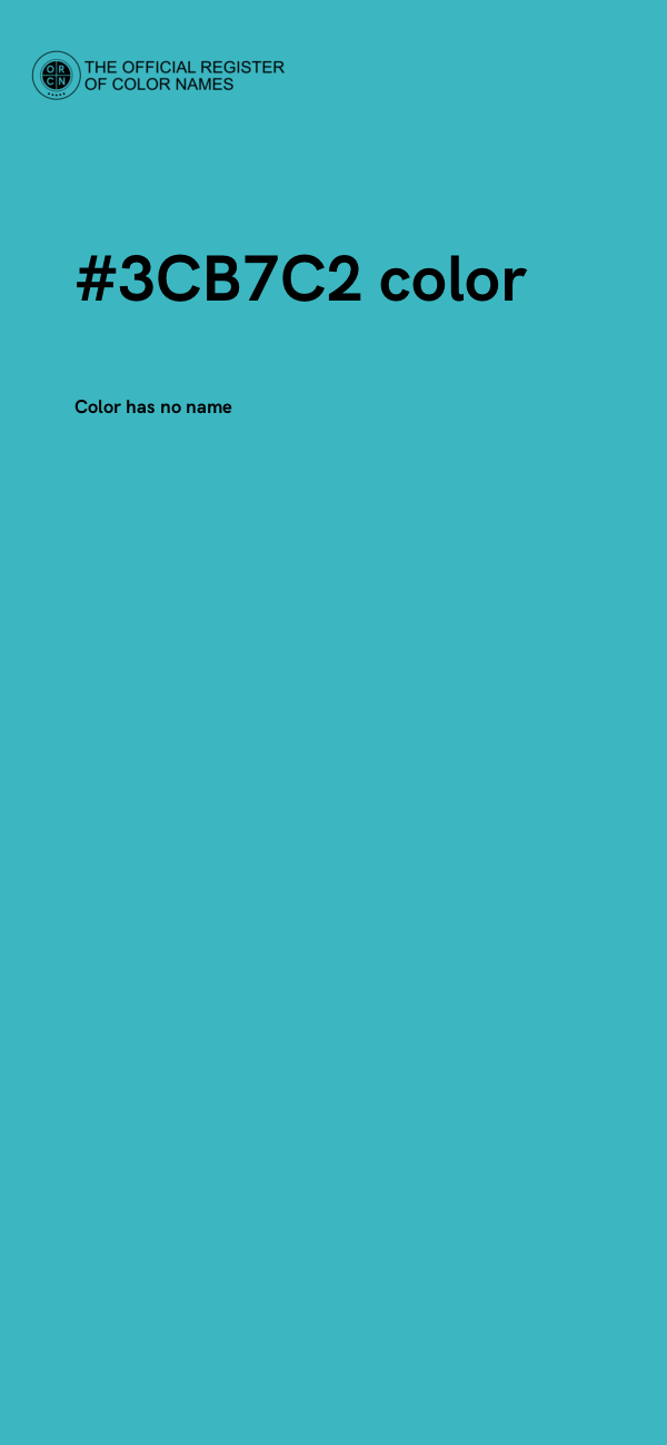 #3CB7C2 color image