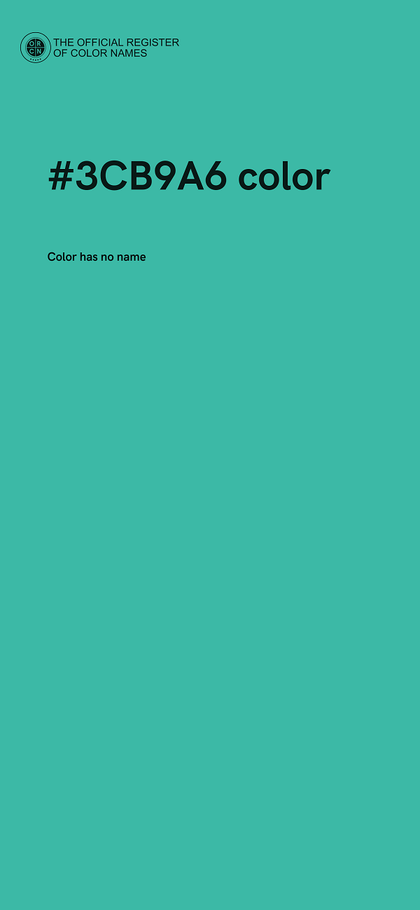 #3CB9A6 color image