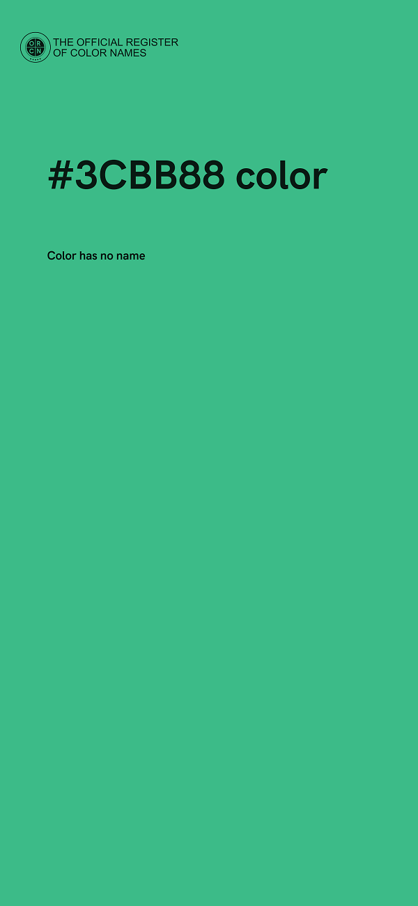 #3CBB88 color image