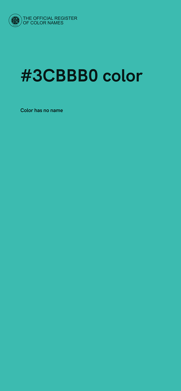 #3CBBB0 color image