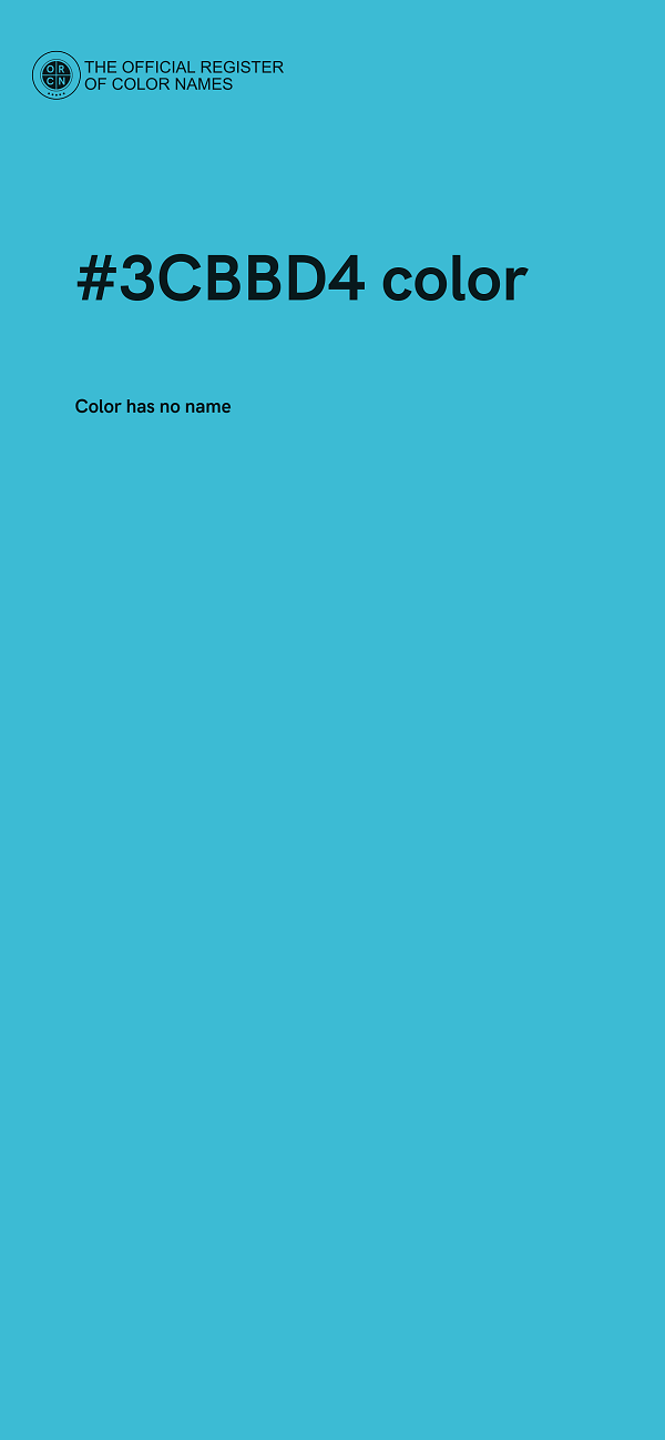 #3CBBD4 color image
