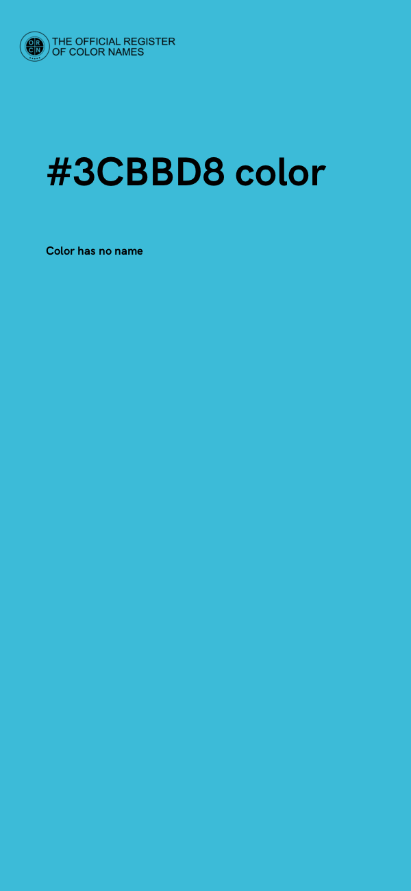 #3CBBD8 color image