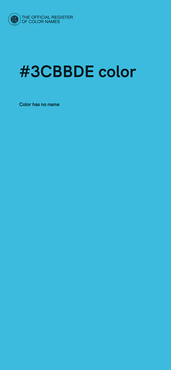 #3CBBDE color image