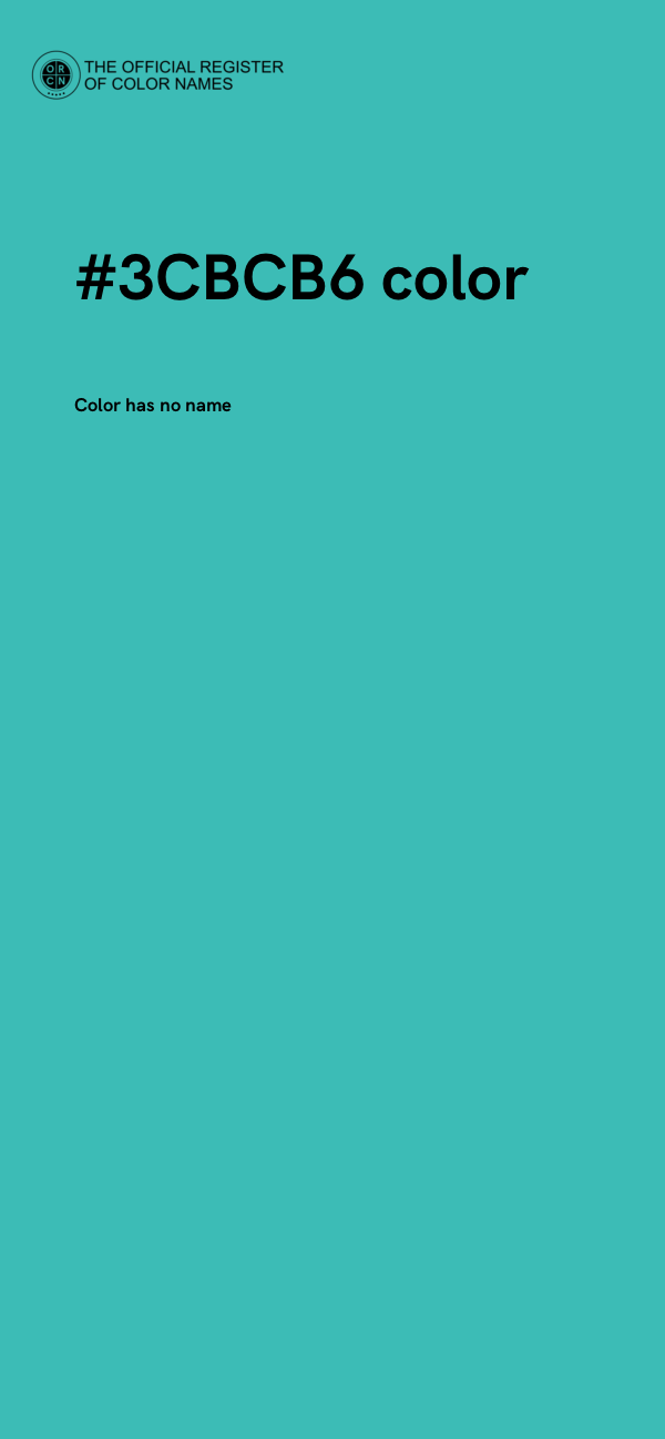 #3CBCB6 color image