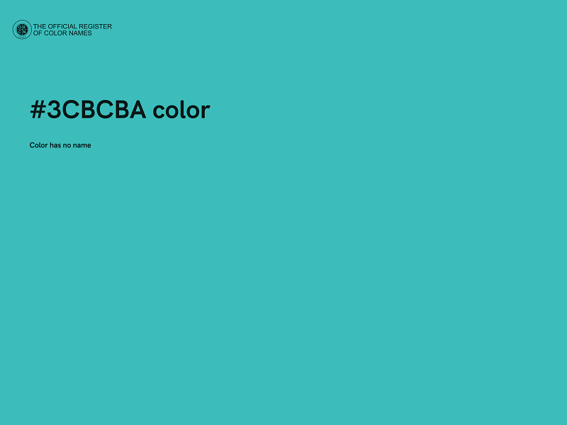 #3CBCBA color image