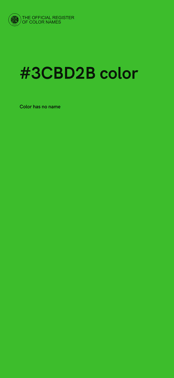 #3CBD2B color image