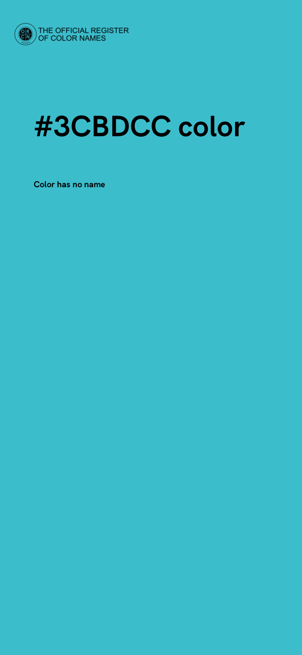#3CBDCC color image