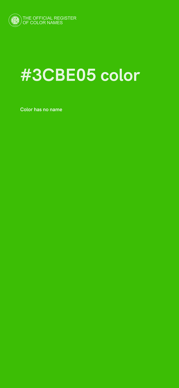 #3CBE05 color image