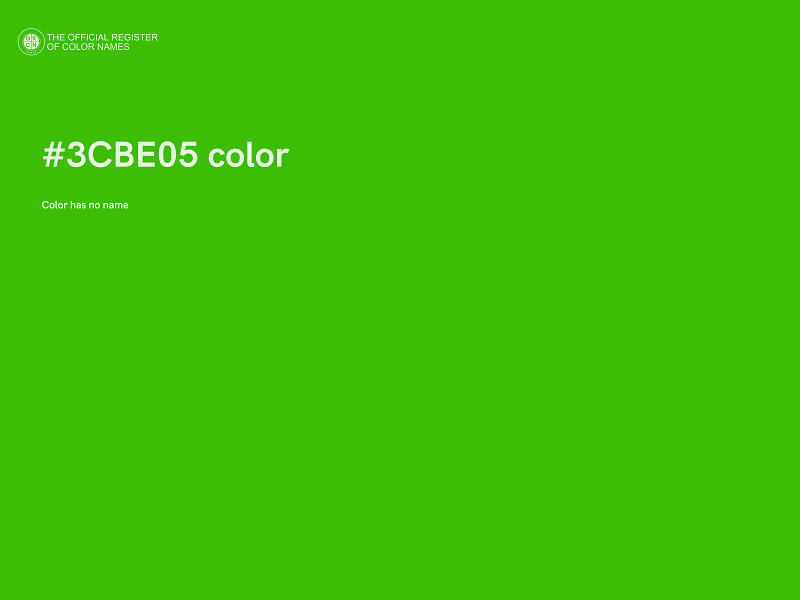 #3CBE05 color image