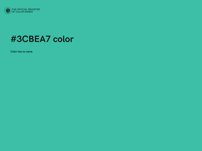 #3CBEA7 color image