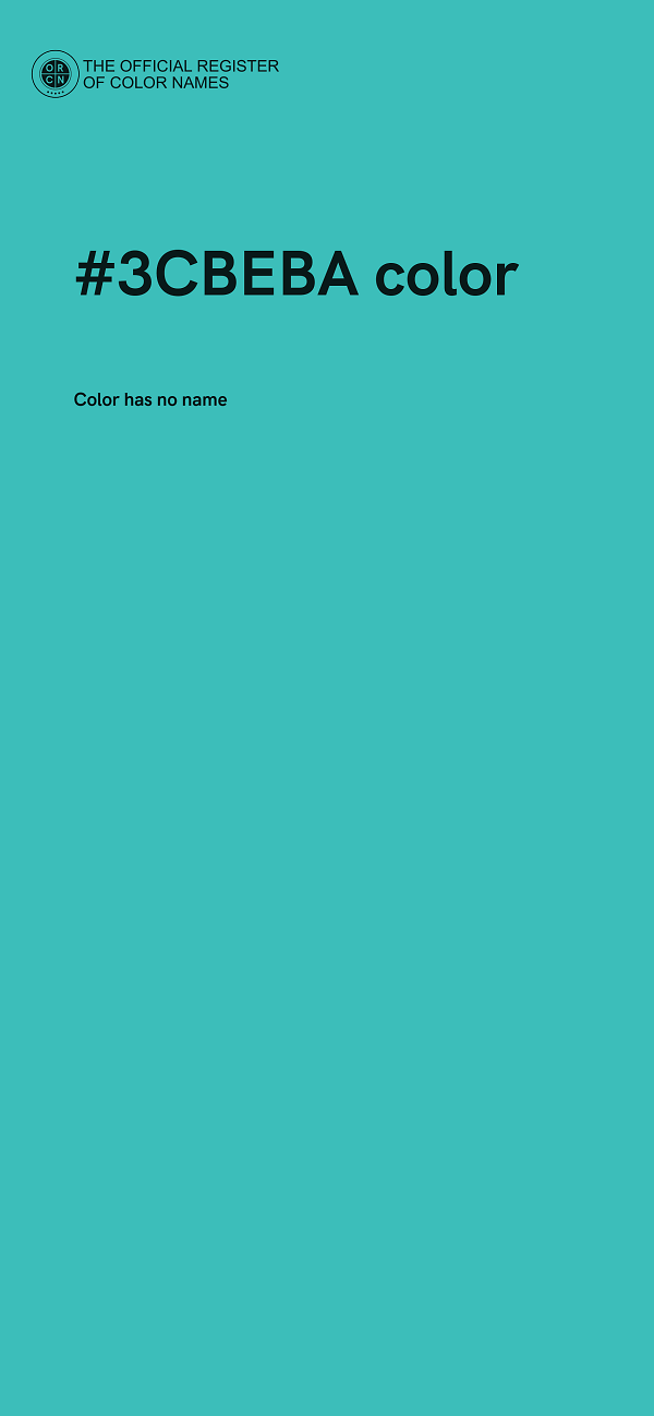 #3CBEBA color image