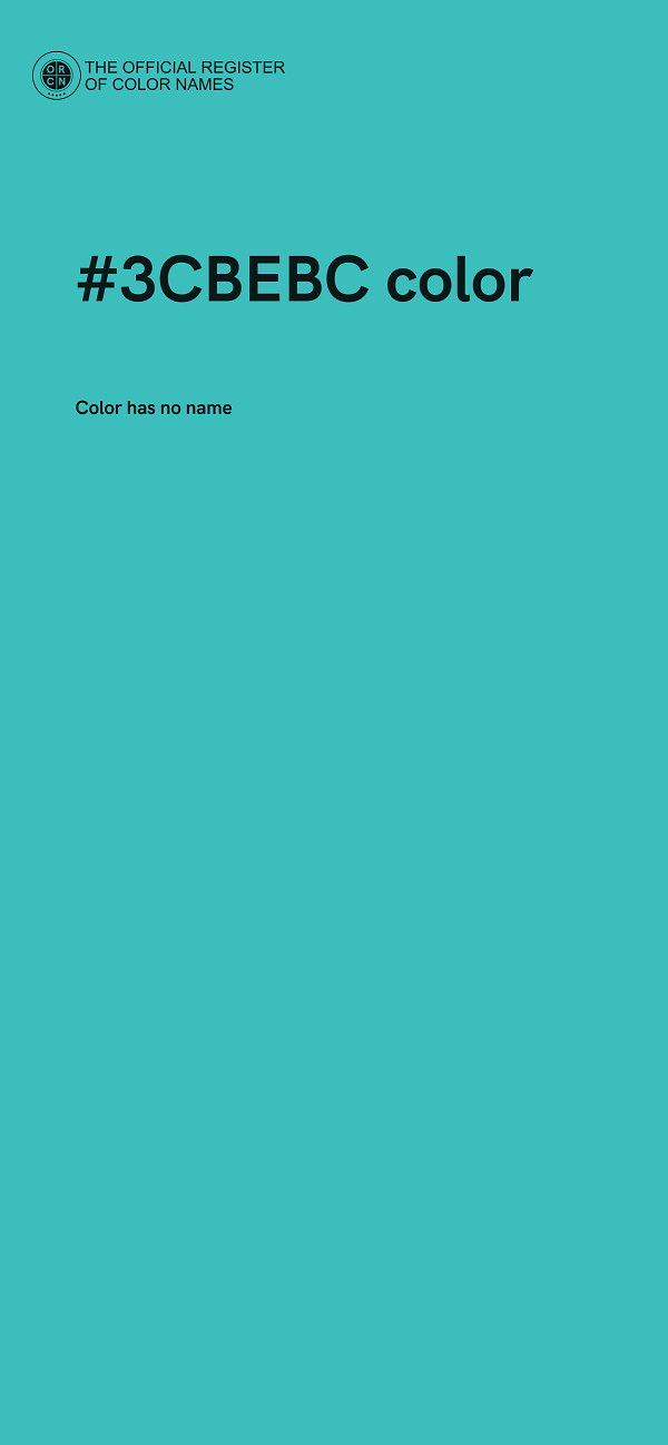 #3CBEBC color image