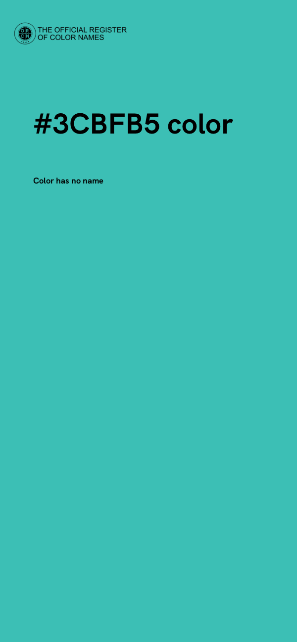 #3CBFB5 color image
