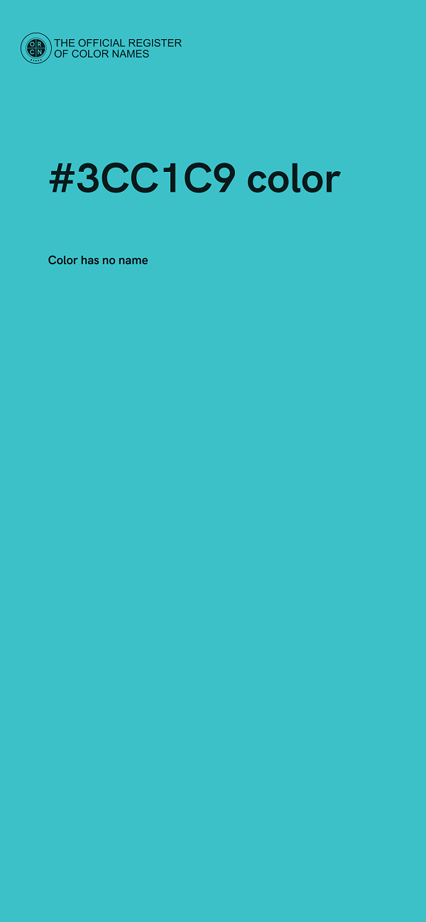 #3CC1C9 color image