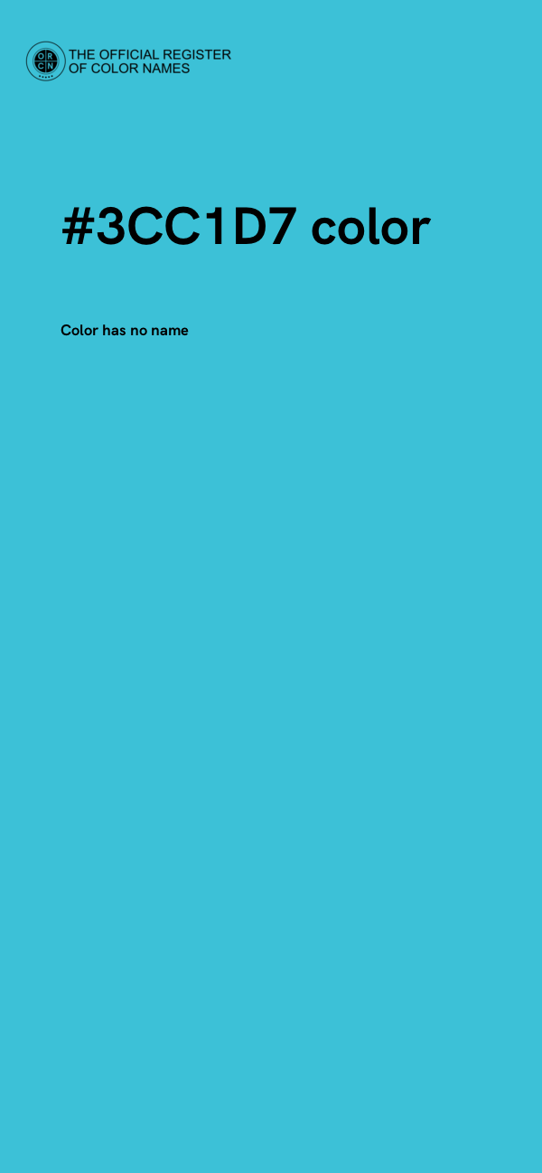 #3CC1D7 color image