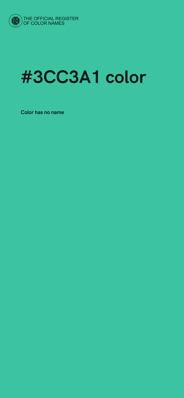#3CC3A1 color image