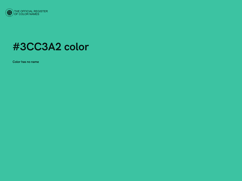 #3CC3A2 color image