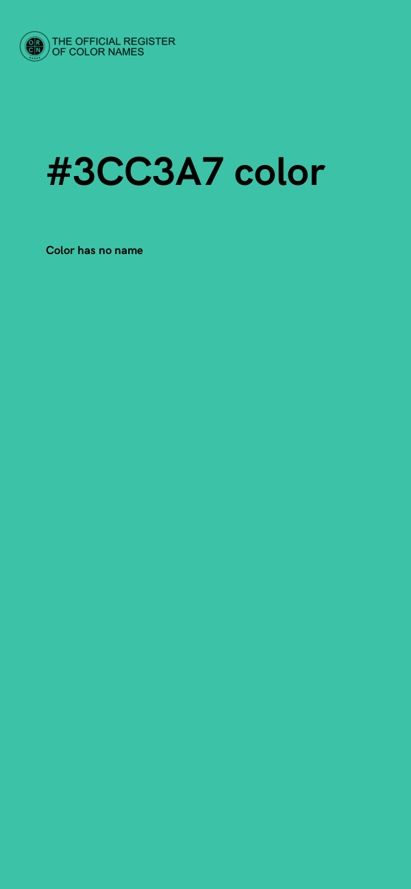 #3CC3A7 color image