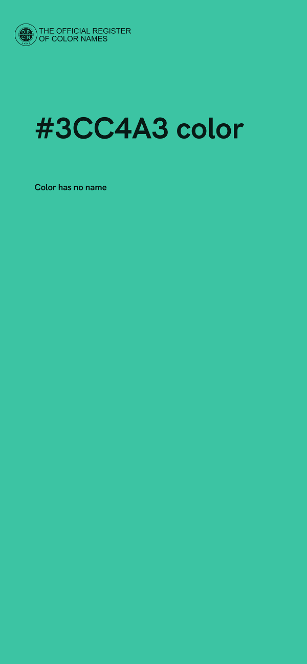 #3CC4A3 color image