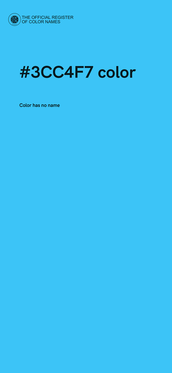 #3CC4F7 color image