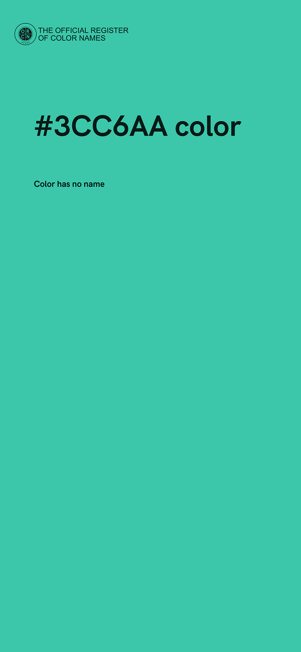 #3CC6AA color image