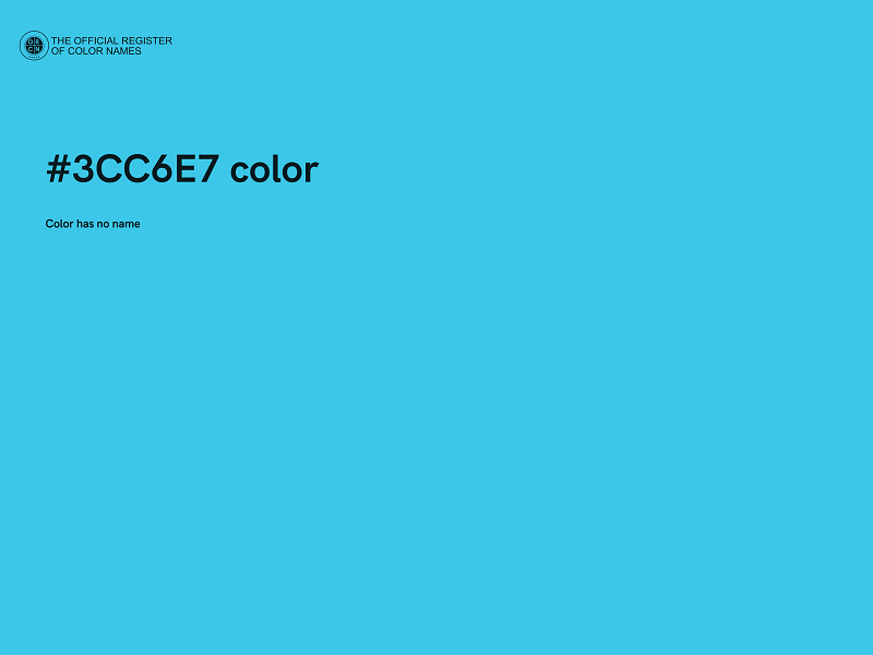 #3CC6E7 color image