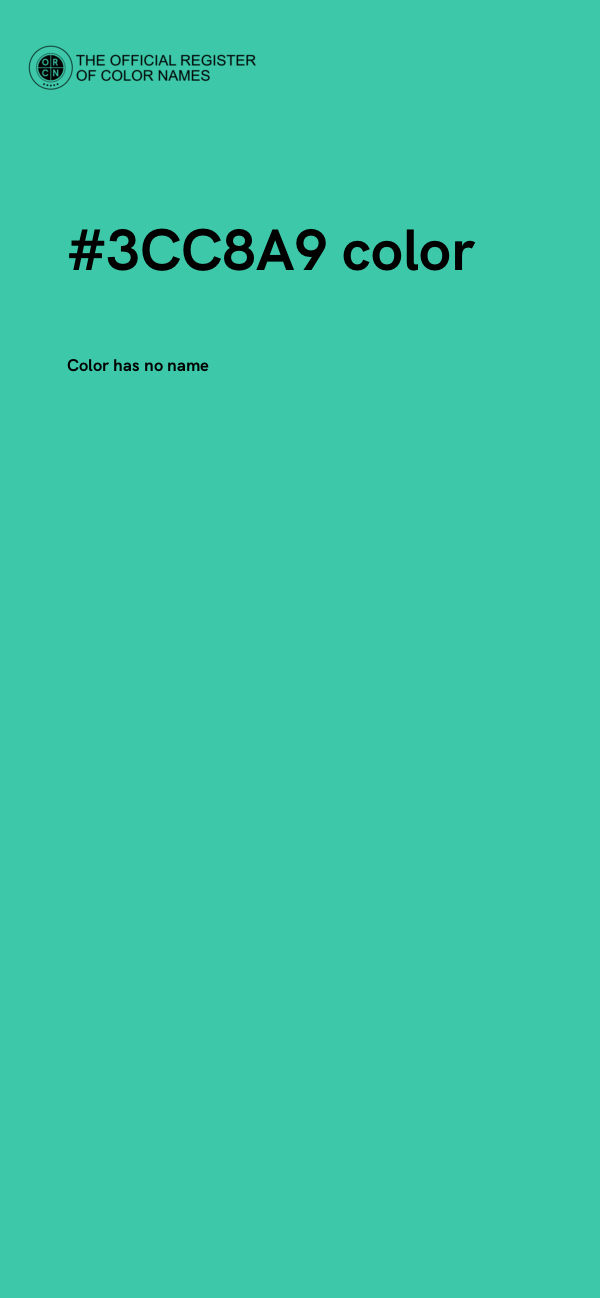 #3CC8A9 color image