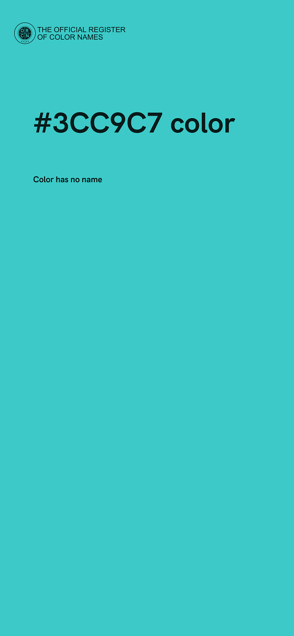 #3CC9C7 color image