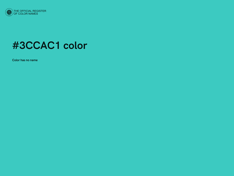 #3CCAC1 color image