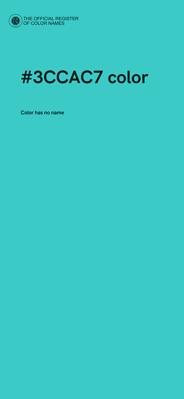 #3CCAC7 color image