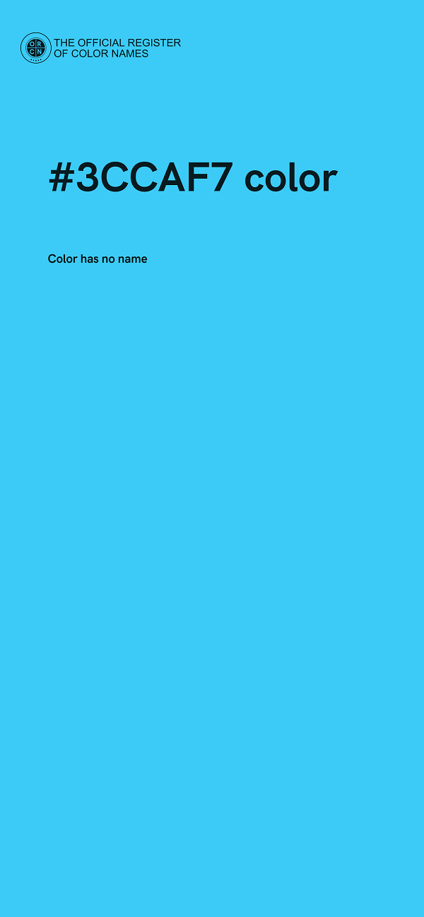 #3CCAF7 color image