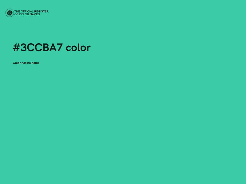 #3CCBA7 color image