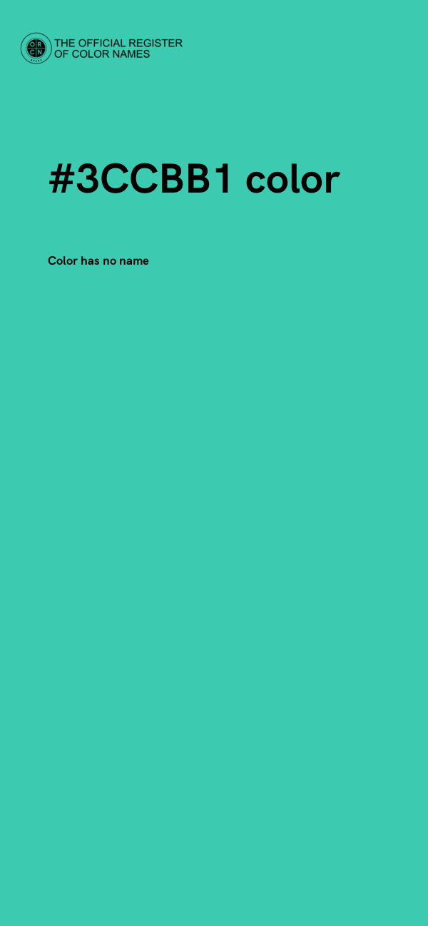 #3CCBB1 color image