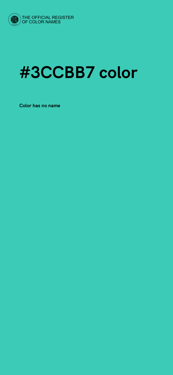 #3CCBB7 color image