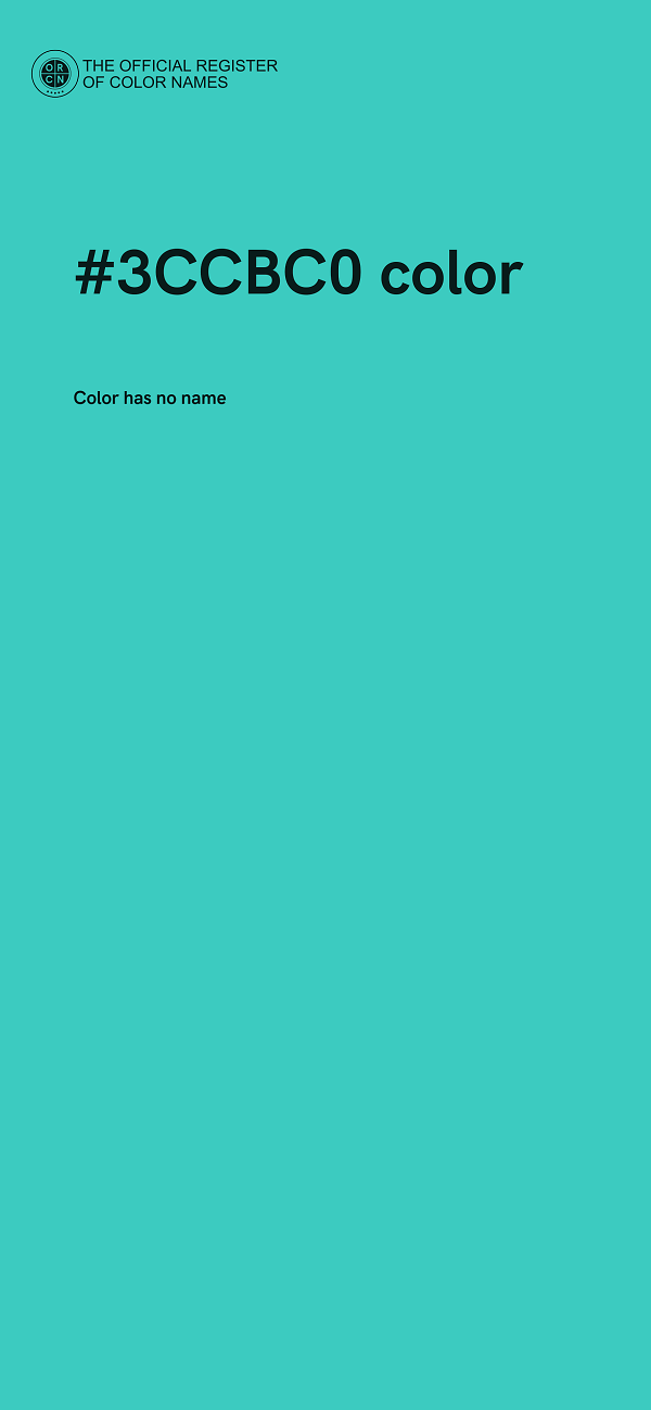 #3CCBC0 color image