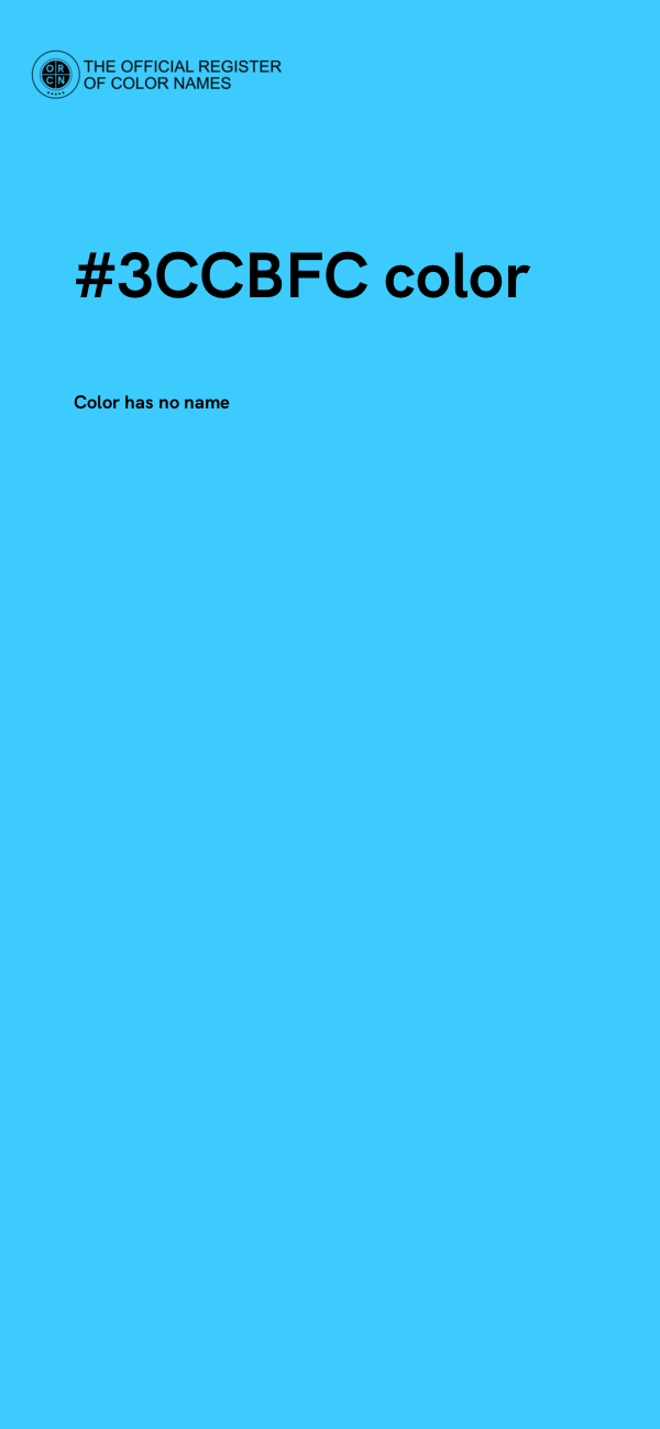 #3CCBFC color image