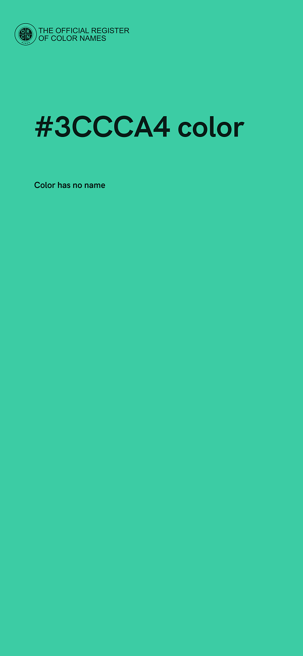 #3CCCA4 color image