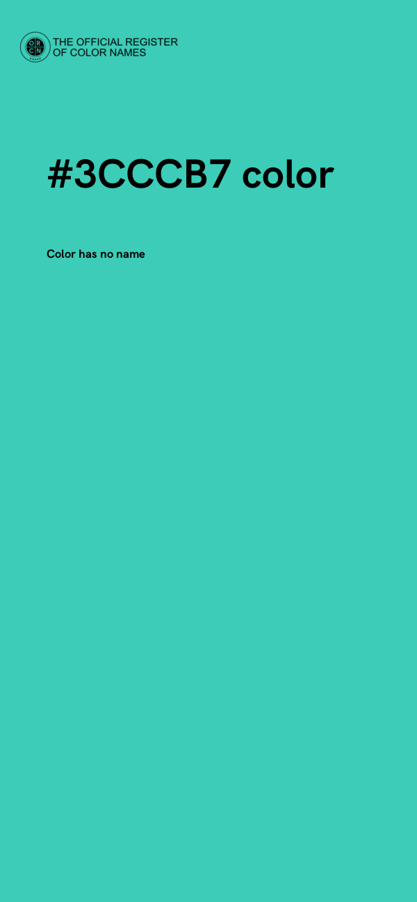 #3CCCB7 color image