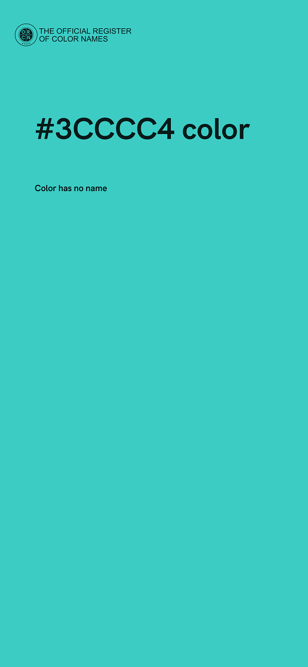 #3CCCC4 color image