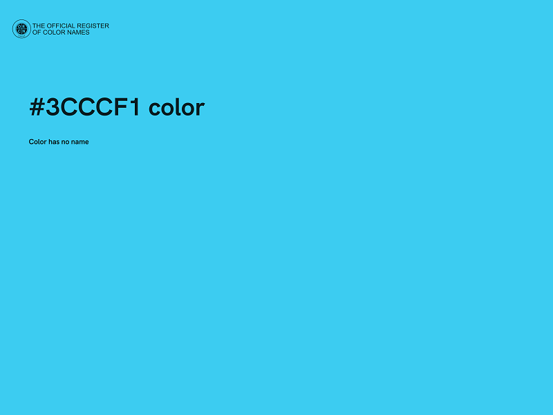 #3CCCF1 color image