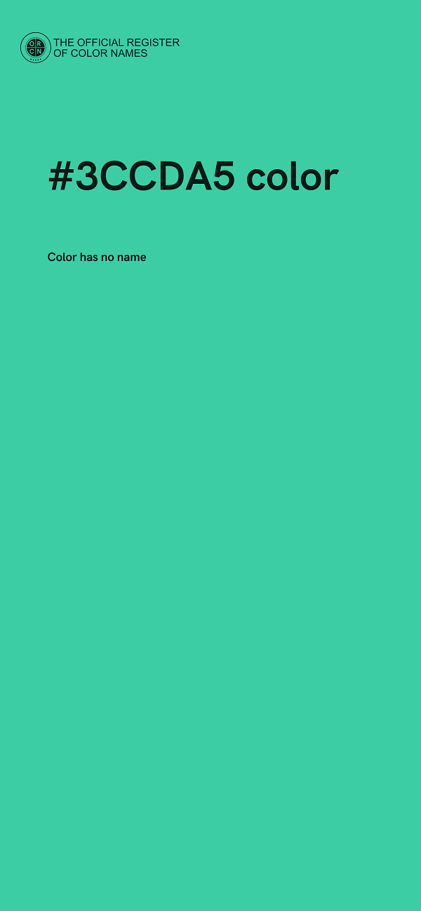 #3CCDA5 color image