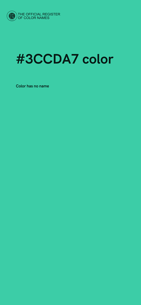 #3CCDA7 color image